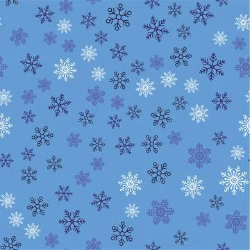 Christmas pattern snowflake background blue new Stock Illustration
