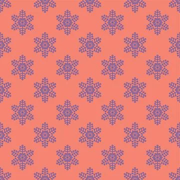Christmas pattern snowflake background pink new Stock Illustration