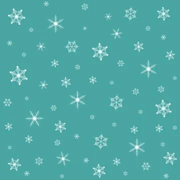Christmas pattern with snowflakes. Vector illustration Stock Illustration