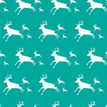 Christmas pattern with special deers Stock Illustration