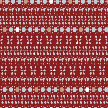 Christmas pattern with stripes of abstract shapes Stock Illustration