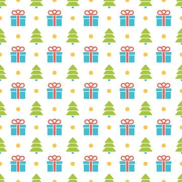 Christmas pattern with tree vector background design イラスト素材