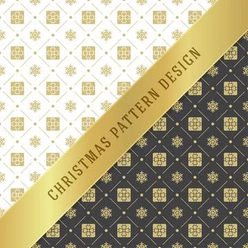 Christmas pattern vector background design for wrapping paper, greeting car.. Stock Illustration