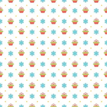 Christmas pattern vector background design for wrapping paper, greeting car.. Stock Illustration