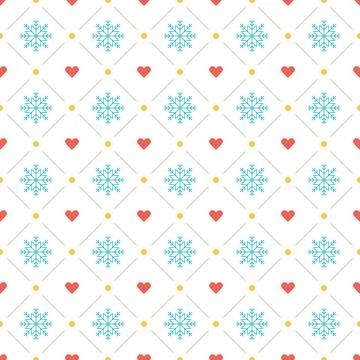 Christmas pattern vector background design with snowflakes Stock Illustration