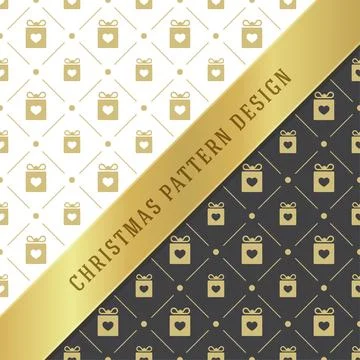 Christmas pattern vector background design for wrapping paper, greeting car.. Stock Illustration