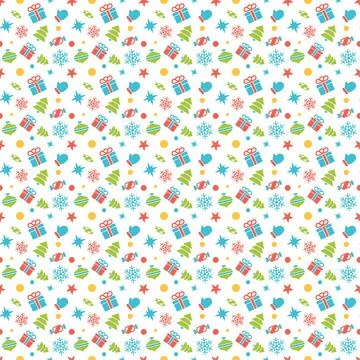 Christmas pattern vector background design for wrapping paper, greeting car.. Stock Illustration