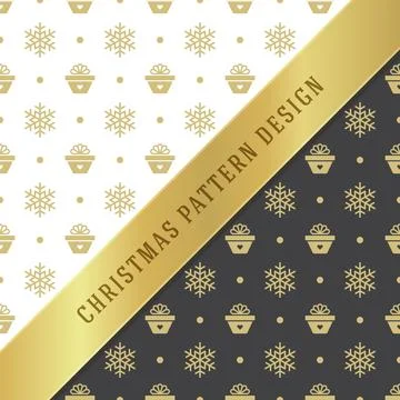 Christmas pattern vector background design for wrapping paper, greeting car.. Stock Illustration