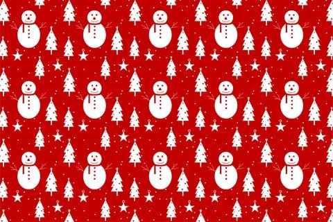 Christmas pattern vector on a red background. Christmas pattern background de Stock Illustration