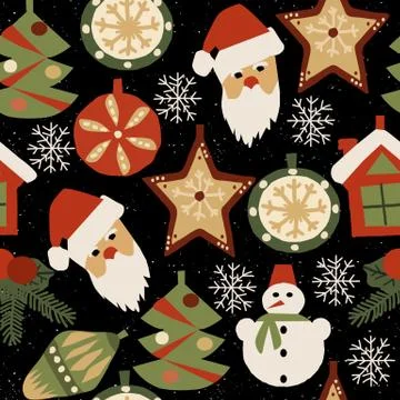 Christmas-pattern3 Stock Illustration