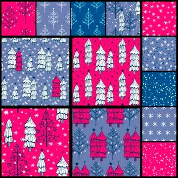 Christmas patterns Stock Illustration