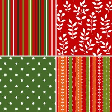 Christmas patterns Stock Illustration