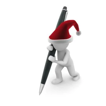 Christmas pen Stock Illustration