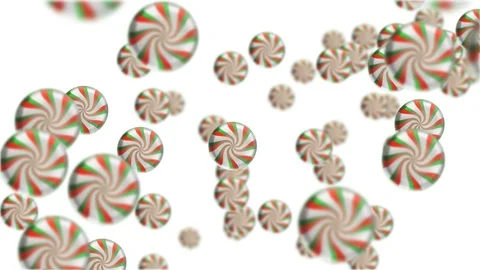 Christmas Peppermint Candy sweets loop Stock Footage 95697334