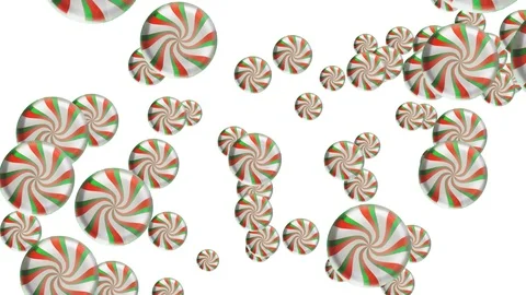 Christmas Peppermint Candy sweets loop Stock Footage 95727594