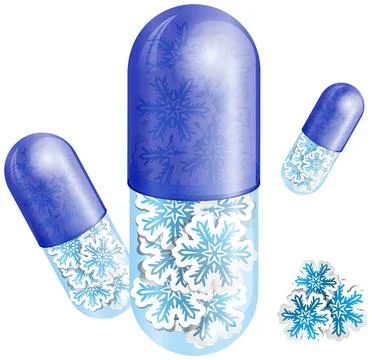 Christmas Pills Stock Illustration