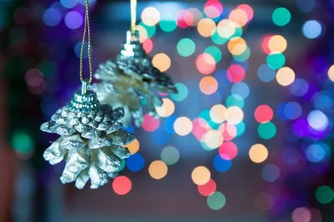 Christmas pine cones Stock Photos