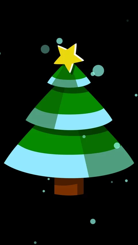 Christmas pine tree and snow animation 库存影片 120139900