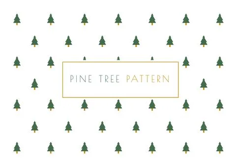 Christmas pine tree pattern vector for Happy new years Celebration festival Stock Illustration