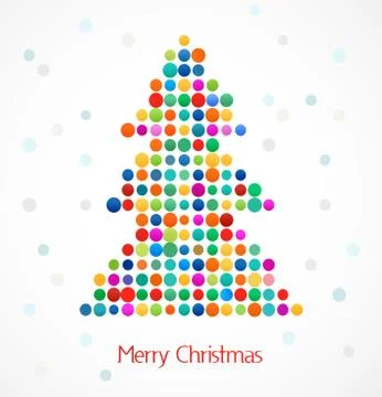 Christmas pixel tree Stock Illustration