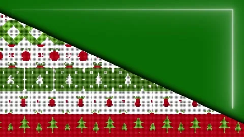 Christmas pixels pattern classic background rotation with green half screen  Stock Footage 247997406
