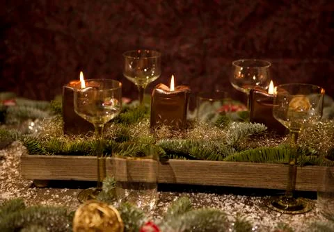 Christmas place setting Fotos de archivo