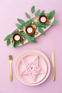 Christmas place setting Stock Photos