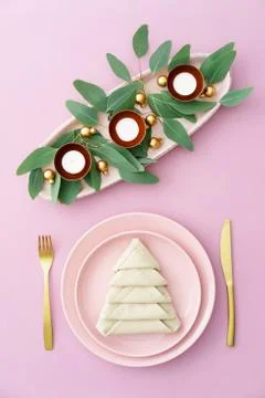 Christmas place setting Foto stock