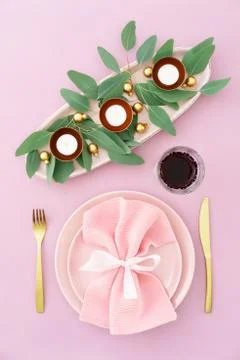 Christmas place setting Foto stock