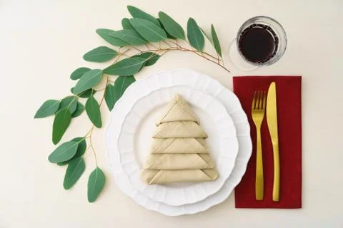 Christmas place setting Stock Photos