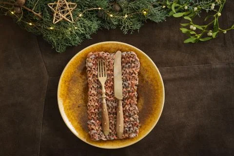 Christmas place setting Stock Photos
