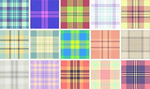Christmas plaid pattern set optimized for posters. Strong tartan rhythm attra Stockillustratie