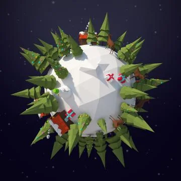 Christmas Planet Stock Illustration
