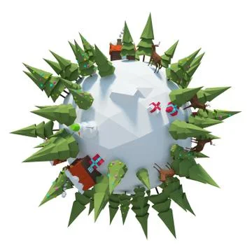 Christmas Planet Stock Illustration