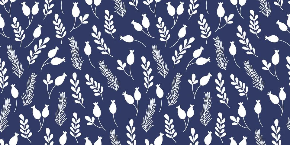 Christmas plant pattern Stock Illustration
