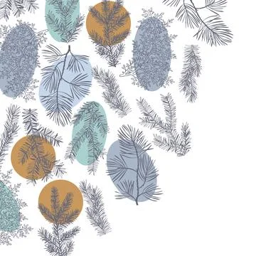 Christmas plants . Vector background Illustrazione stock
