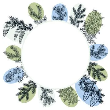 Christmas plants . Vector background Illustrazione stock