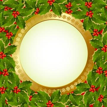 Christmas plaque Stock Illustration