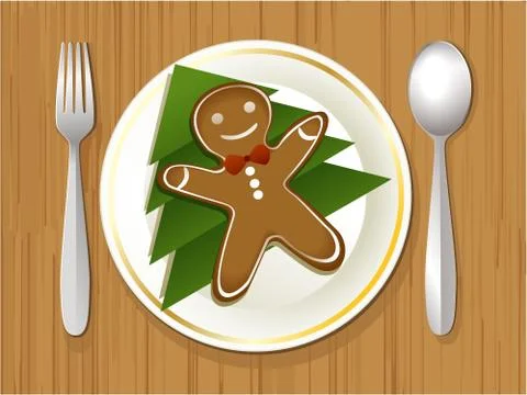 Christmas plate Stock Illustration