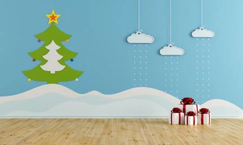 Christmas playroom Stock Illustration