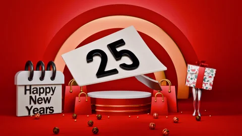 Christmas Podium Concept 14 Stock-Footage 314784071