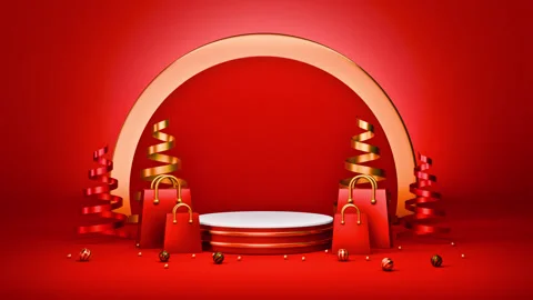 Christmas Podium Concept 2 Video stock 314783293