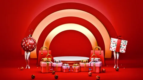 Christmas Podium Concept 7 Video stock 314783631