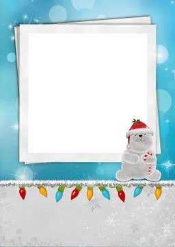 Christmas Polar Bear Illustrazione stock