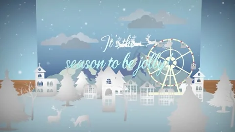 Christmas Pop-Up Card After Effects stock
