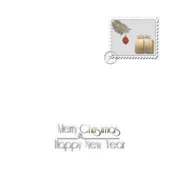 Christmas postal card Stock Illustration