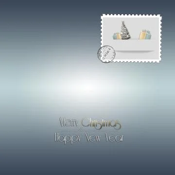 Christmas postal card Stock Illustration