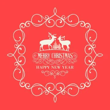 The Christmas postcard Illustrazione stock