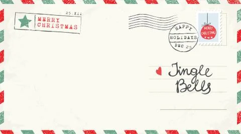 Christmas Postcard Stock Illustration