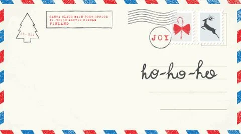 Christmas Postcard Stock Illustration